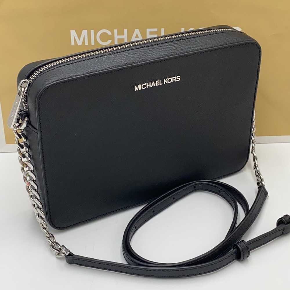 MICHAEL KORS JST LARGE EAST WEST CROSSBODY BLACK - Picture 2 of 13